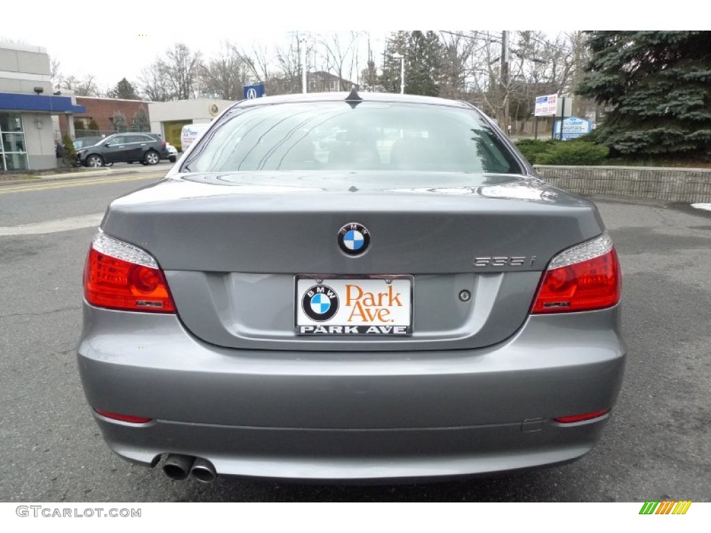 2009 5 Series 535xi Sedan - Space Grey Metallic / Black photo #4