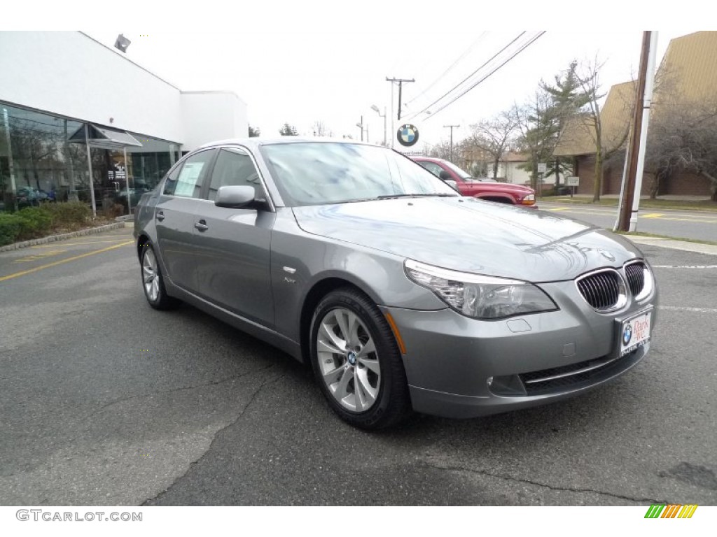 2009 5 Series 535xi Sedan - Space Grey Metallic / Black photo #7