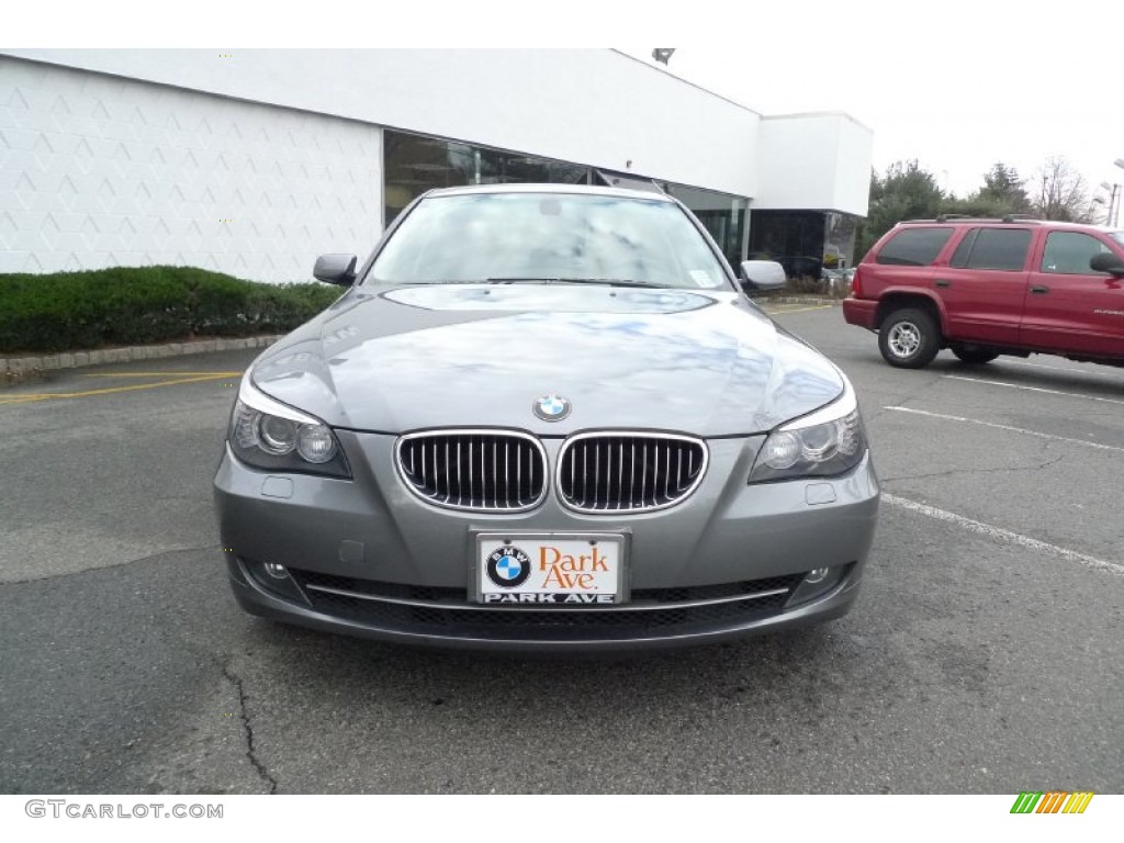 2009 5 Series 535xi Sedan - Space Grey Metallic / Black photo #8