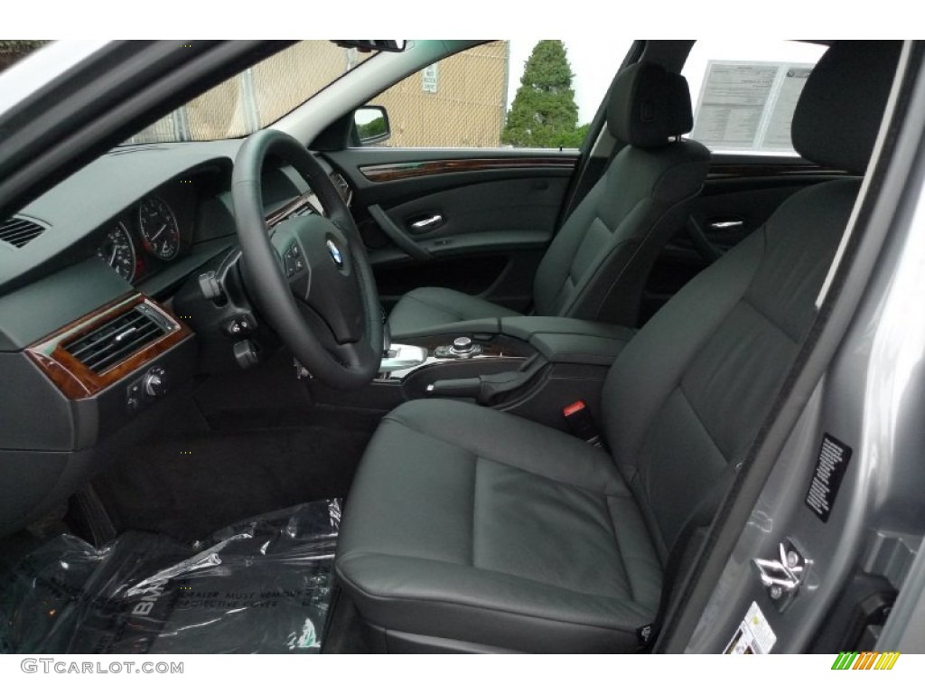 2009 5 Series 535xi Sedan - Space Grey Metallic / Black photo #15