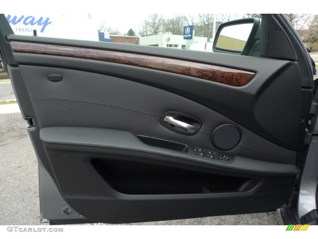 2009 5 Series 535xi Sedan - Space Grey Metallic / Black photo #26