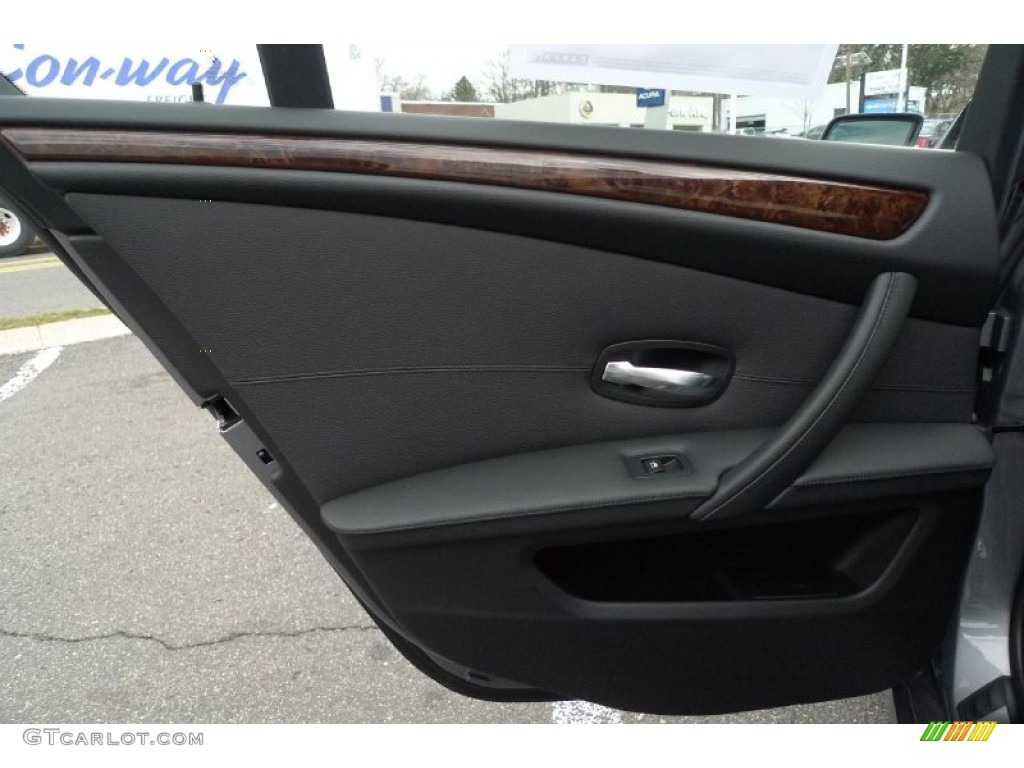 2009 5 Series 535xi Sedan - Space Grey Metallic / Black photo #27