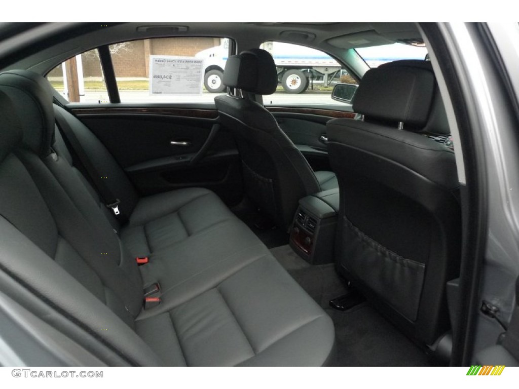 2009 5 Series 535xi Sedan - Space Grey Metallic / Black photo #28