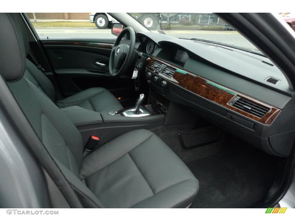 2009 5 Series 535xi Sedan - Space Grey Metallic / Black photo #30