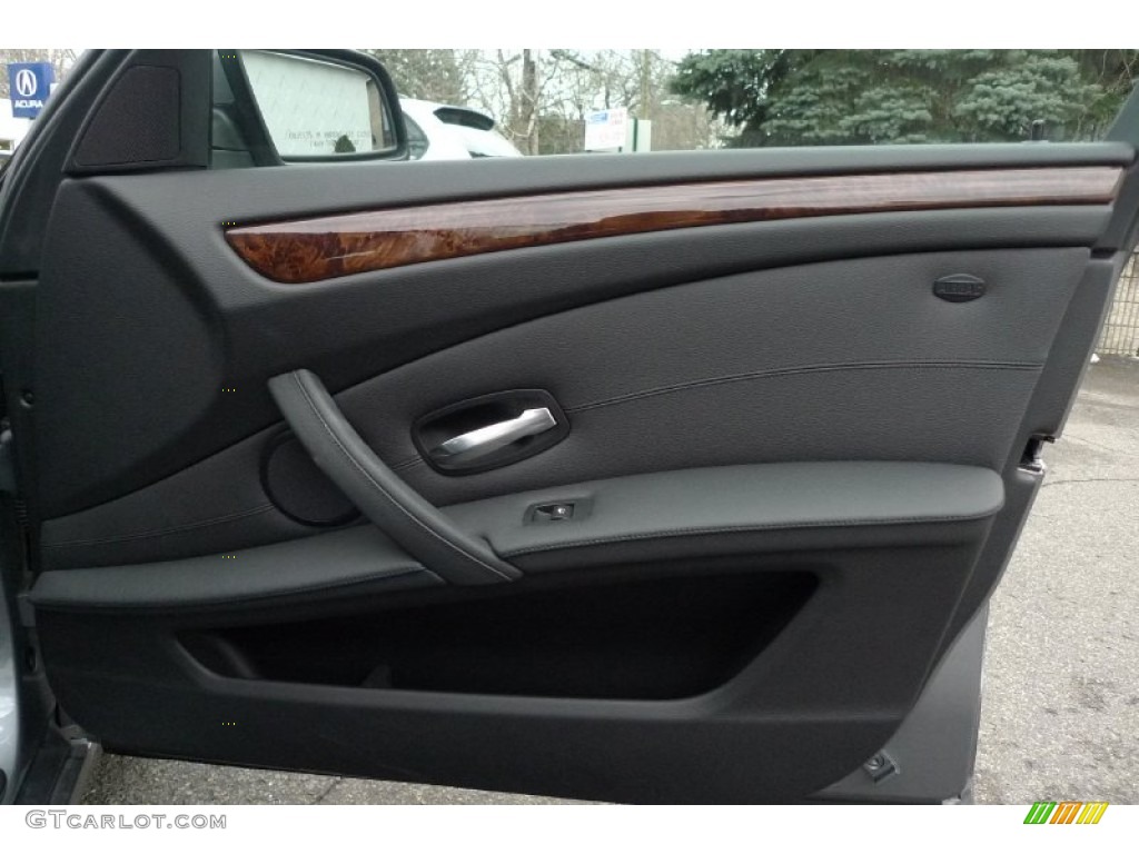 2009 5 Series 535xi Sedan - Space Grey Metallic / Black photo #31