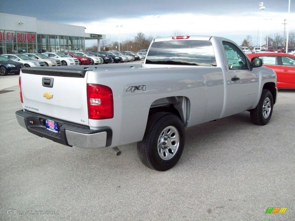 2012 Silverado 1500 Work Truck Regular Cab 4x4 - Silver Ice Metallic / Dark Titanium photo #11