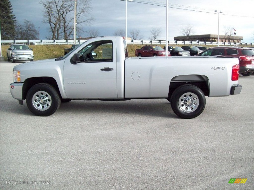 Silver Ice Metallic 2012 Chevrolet Silverado 1500 Work Truck Regular Cab 4x4 Exterior Photo #60457727