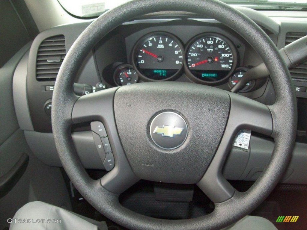 2012 Chevrolet Silverado 1500 Work Truck Regular Cab 4x4 Dark Titanium Steering Wheel Photo #60457818