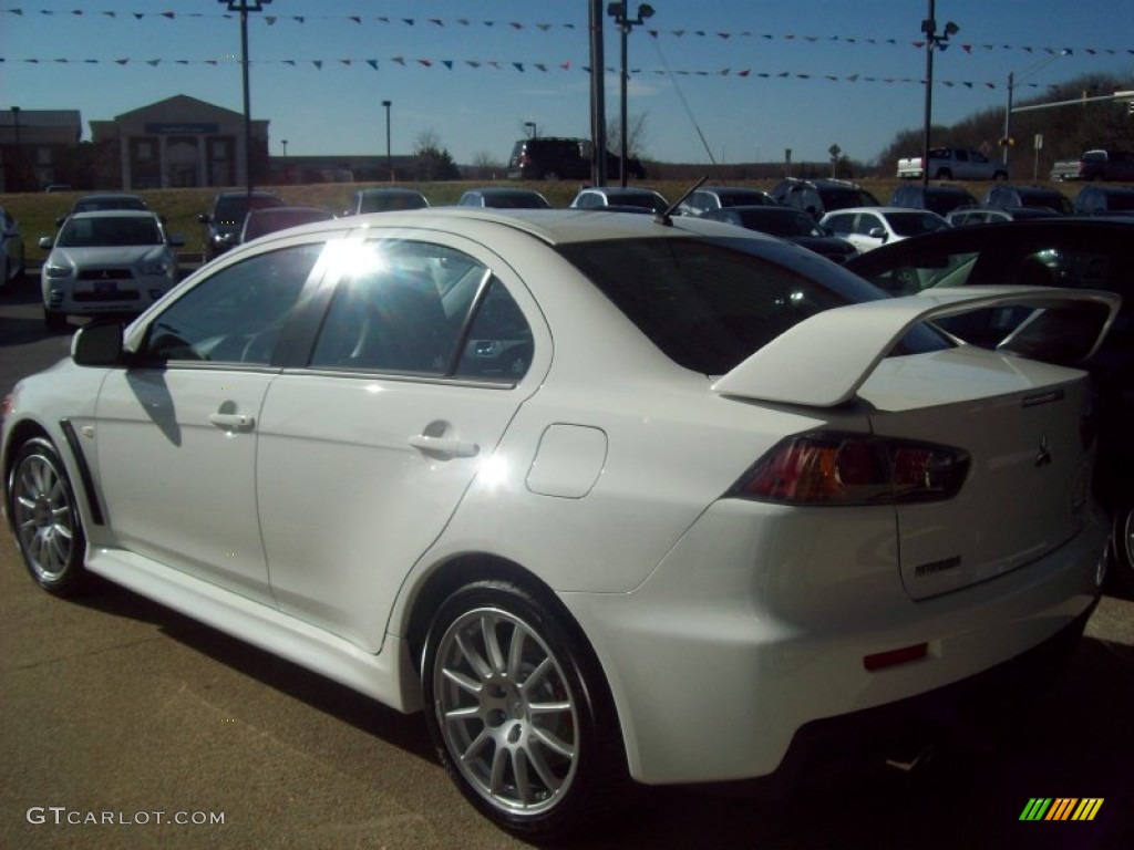 2012 Lancer Evolution GSR - Wicked White / Black Recaro photo #3