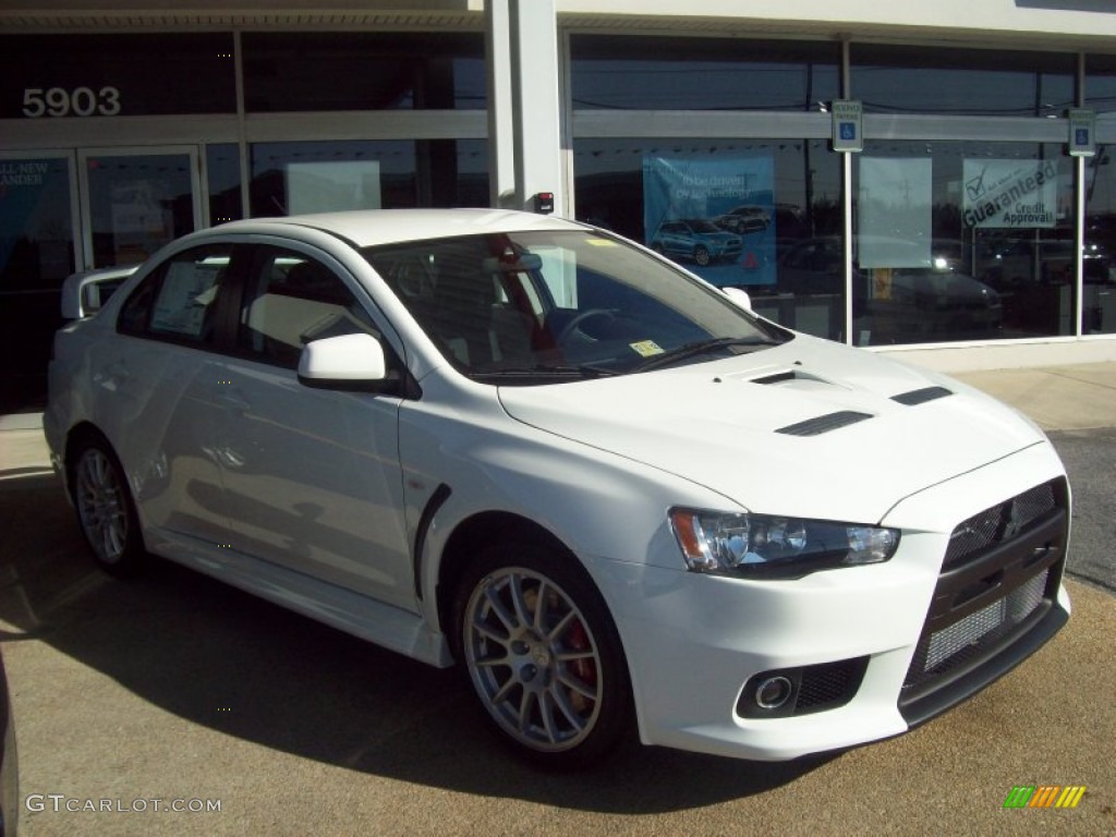 2012 Lancer Evolution GSR - Wicked White / Black Recaro photo #9