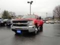 2008 Victory Red Chevrolet Silverado 3500HD LT Crew Cab 4x4 Dually  photo #2