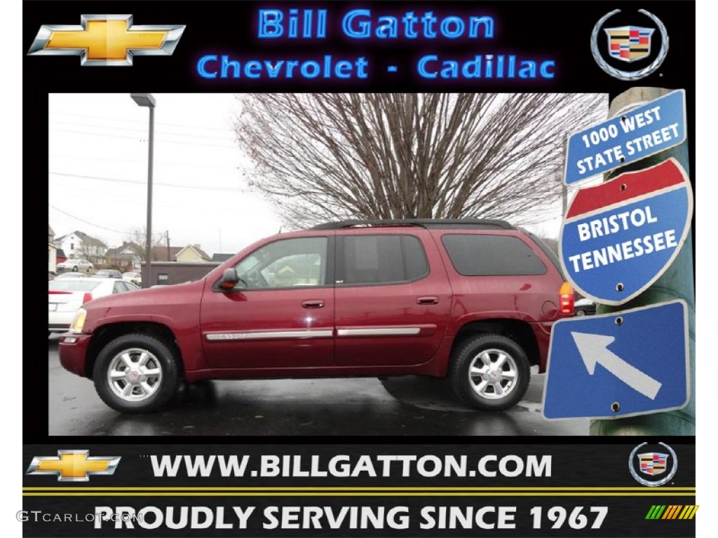 2004 Envoy XL SLT 4x4 - Monterey Maroon Metallic / Medium Pewter photo #1