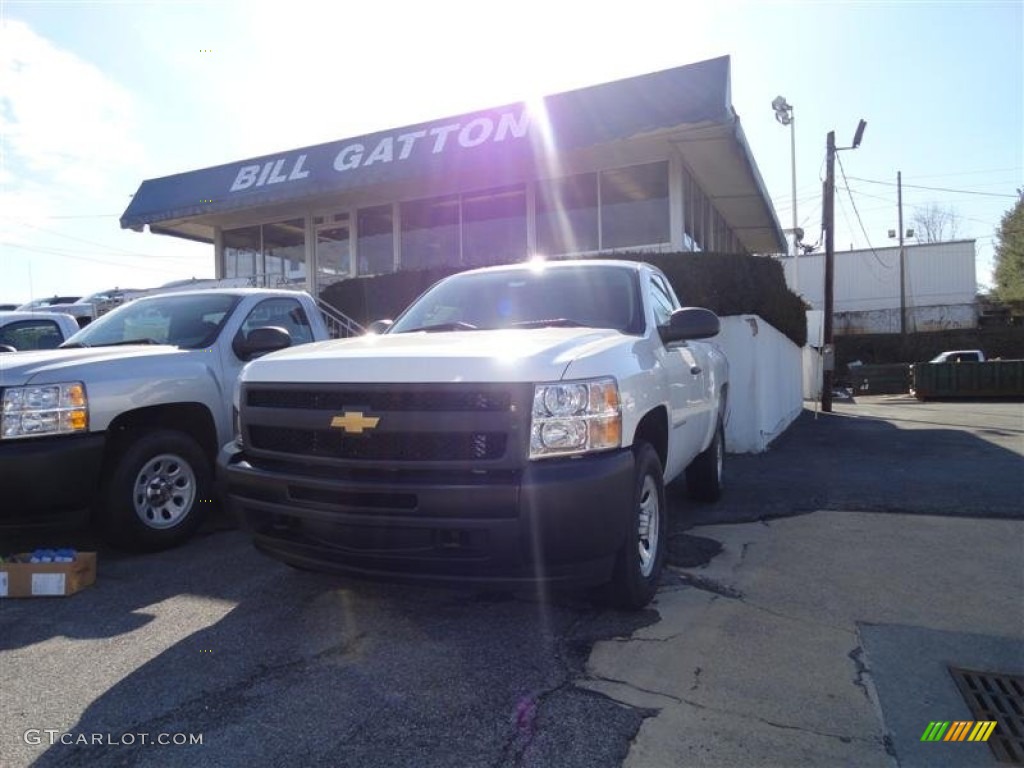 2012 Silverado 1500 Work Truck Regular Cab 4x4 - Summit White / Dark Titanium photo #2