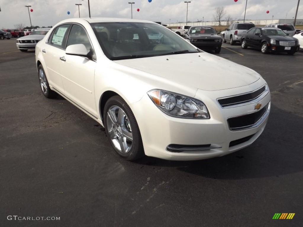 White Diamond Tricoat 2012 Chevrolet Malibu LT Exterior Photo #60459086