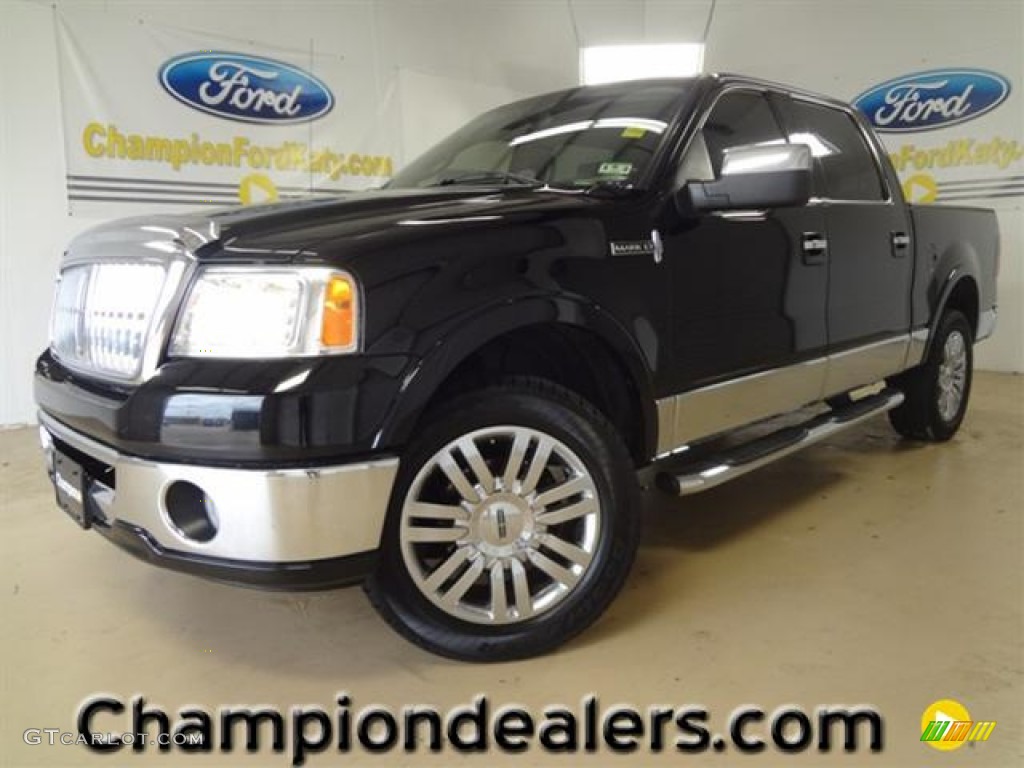 2008 Mark LT SuperCrew 4x4 - Black / Black/Dove Grey Piping photo #1