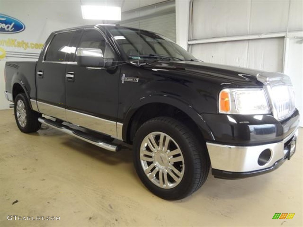 2008 Mark LT SuperCrew 4x4 - Black / Black/Dove Grey Piping photo #3