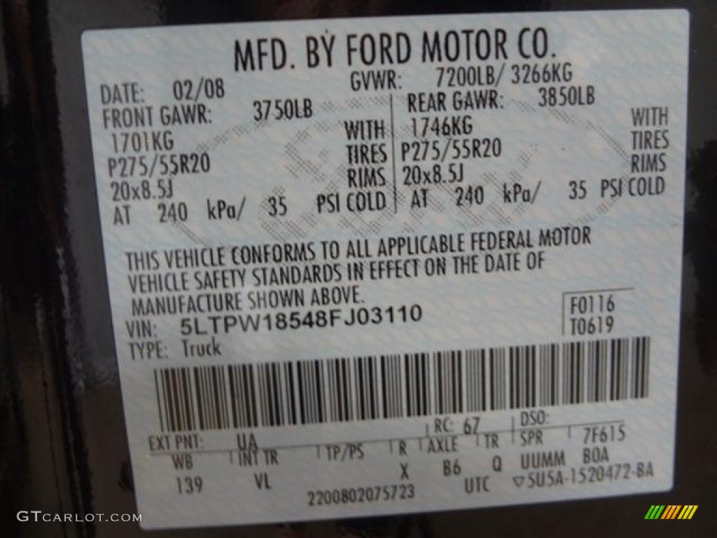 UA 2008 Lincoln Mark LT SuperCrew 4x4 Parts