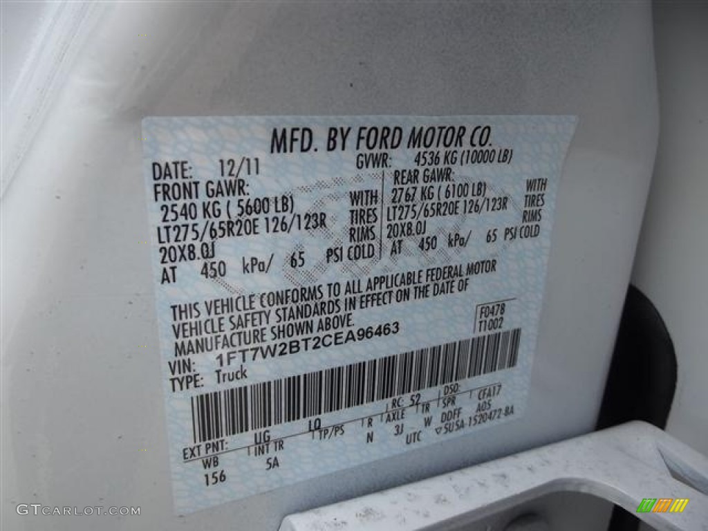 2012 F250 Super Duty Lariat Crew Cab 4x4 - White Platinum Metallic Tri-Coat / Adobe photo #31