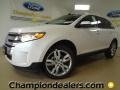 2012 White Platinum Metallic Tri-Coat Ford Edge Limited  photo #1