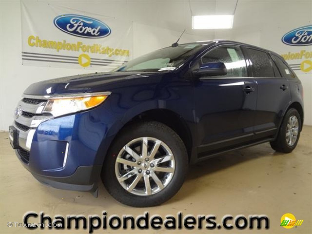 2012 Edge SEL EcoBoost - Dark Blue Pearl Metallic / Medium Light Stone photo #1