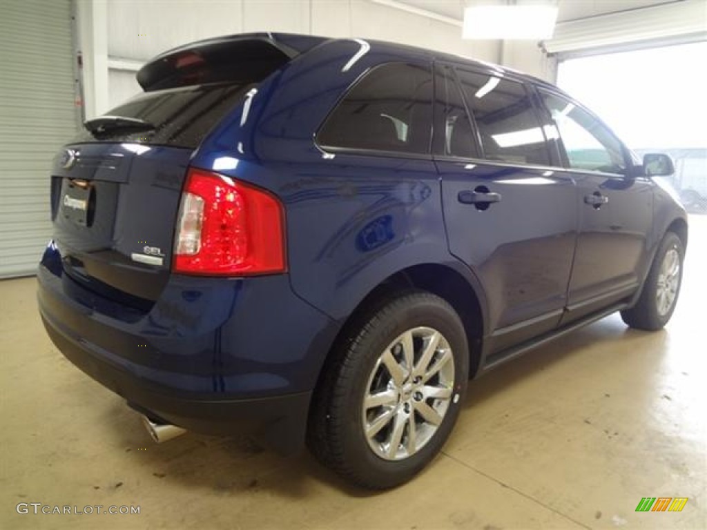 2012 Edge SEL EcoBoost - Dark Blue Pearl Metallic / Medium Light Stone photo #4