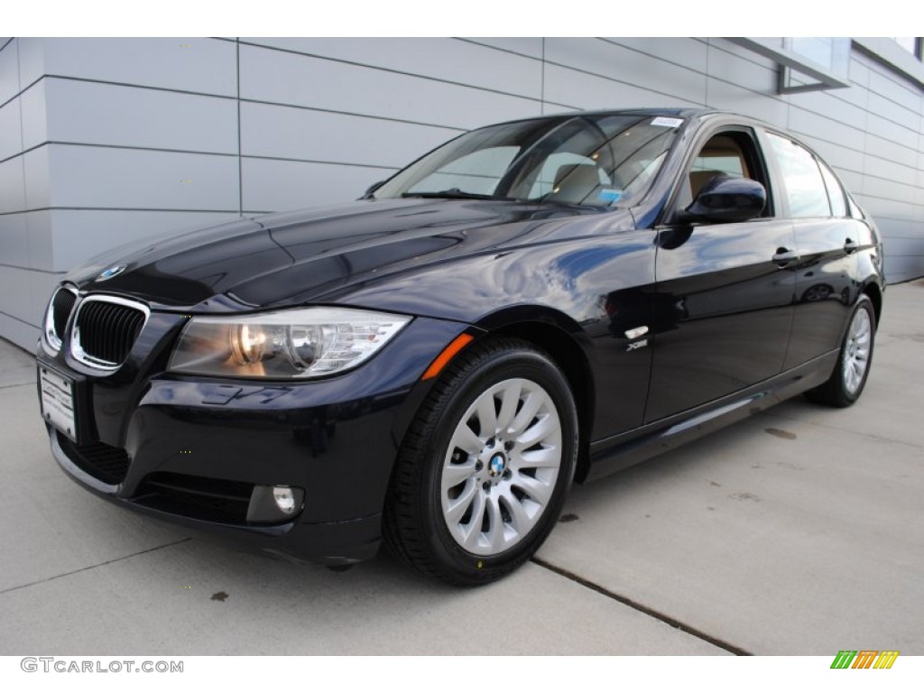 2009 3 Series 328xi Sedan - Monaco Blue Metallic / Beige photo #1