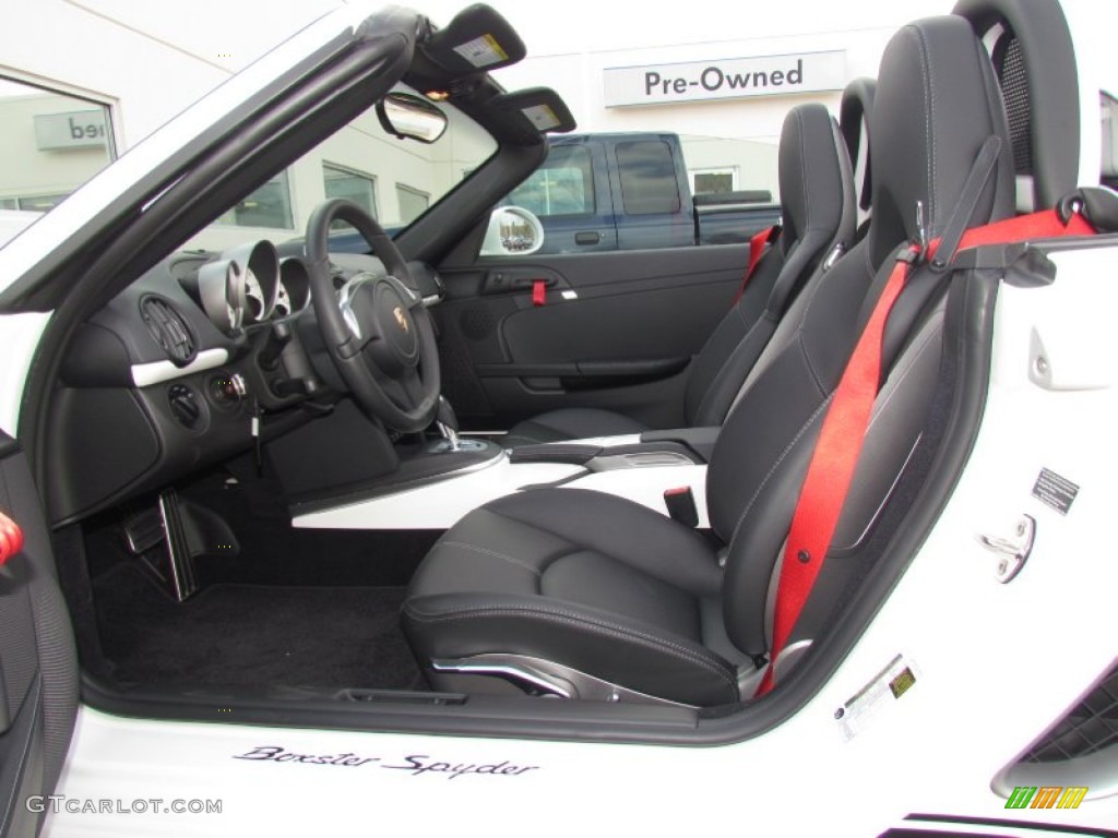 Black Interior 2012 Porsche Boxster Spyder Photo #60468573