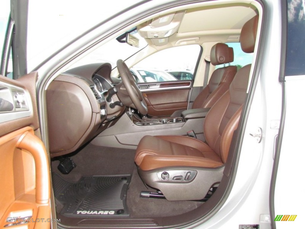 Saddle Brown Interior 2012 Volkswagen Touareg TDI Executive 4XMotion Photo #60468943