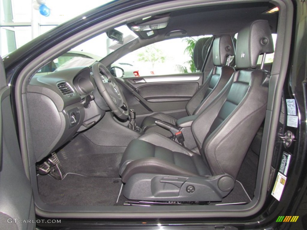 R Titan Black Leather Interior 2012 Volkswagen Golf R 2 Door 4Motion Photo #60469061
