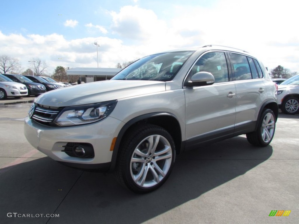 2012 Tiguan SEL - White Gold Metallic / Beige photo #1