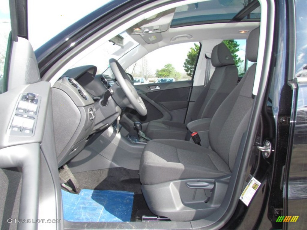 2012 Tiguan S - Deep Black Metallic / Black photo #3