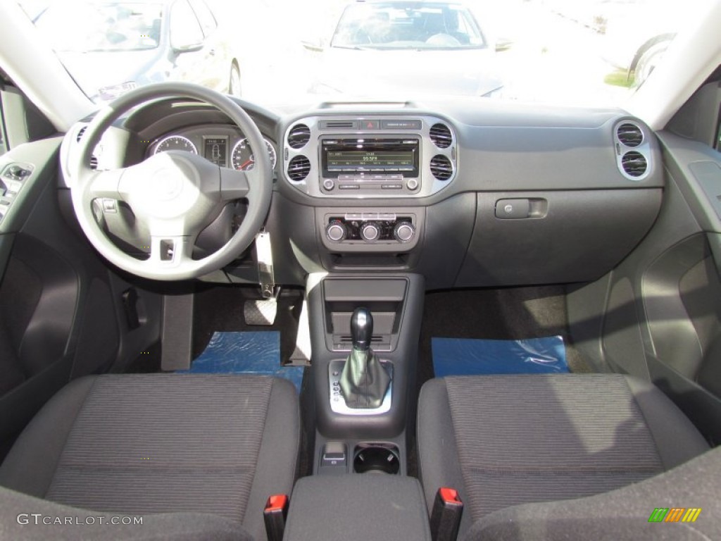 2012 Tiguan S - Deep Black Metallic / Black photo #5