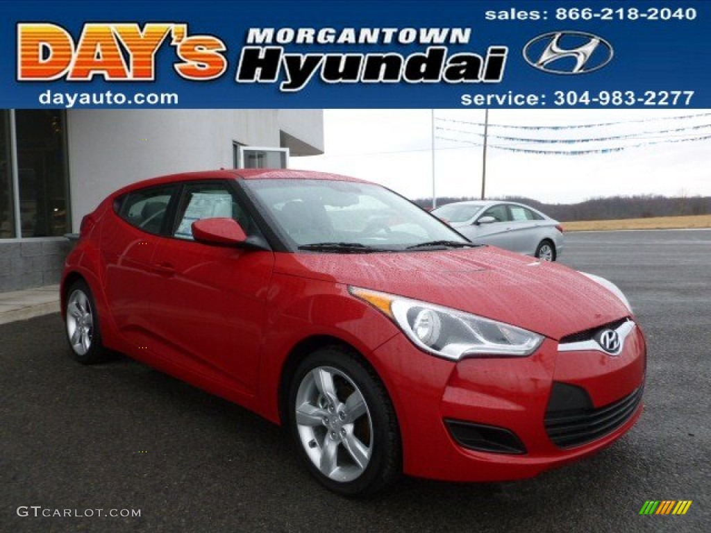 2012 Veloster  - Boston Red / Gray photo #1