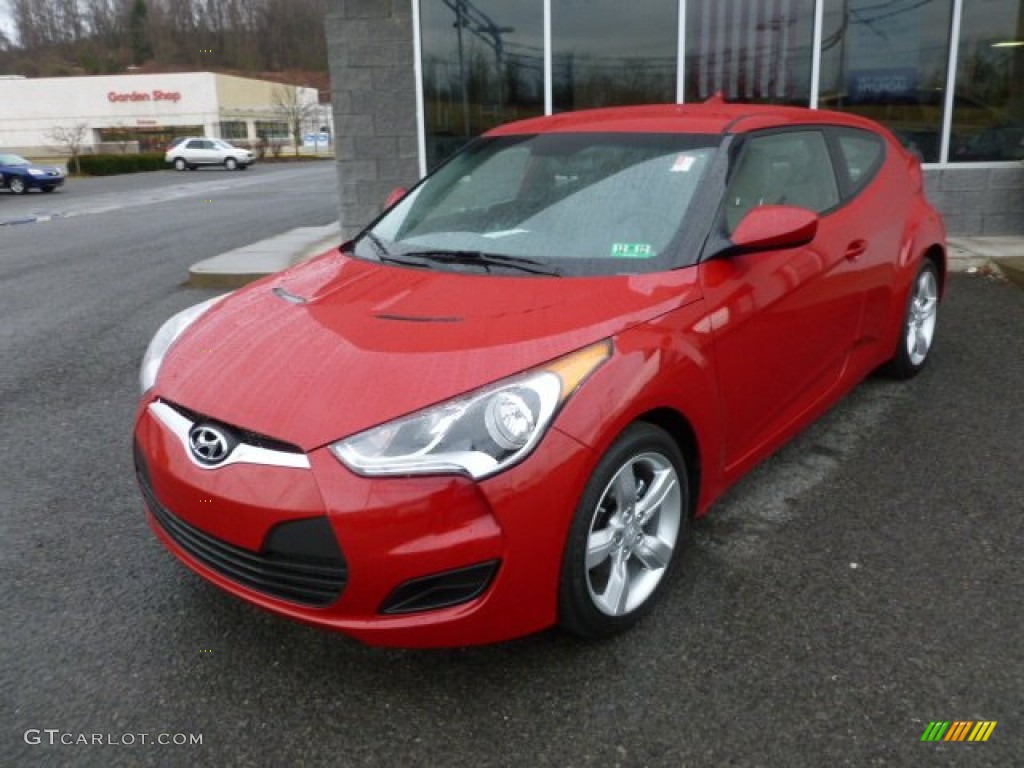 2012 Veloster  - Boston Red / Gray photo #3