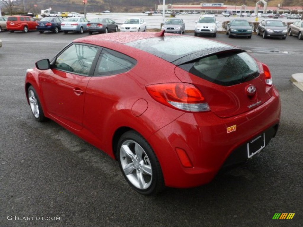 2012 Veloster  - Boston Red / Gray photo #5