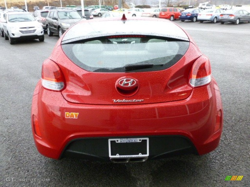 2012 Veloster  - Boston Red / Gray photo #6