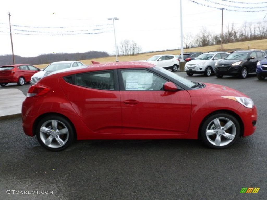 2012 Veloster  - Boston Red / Gray photo #8