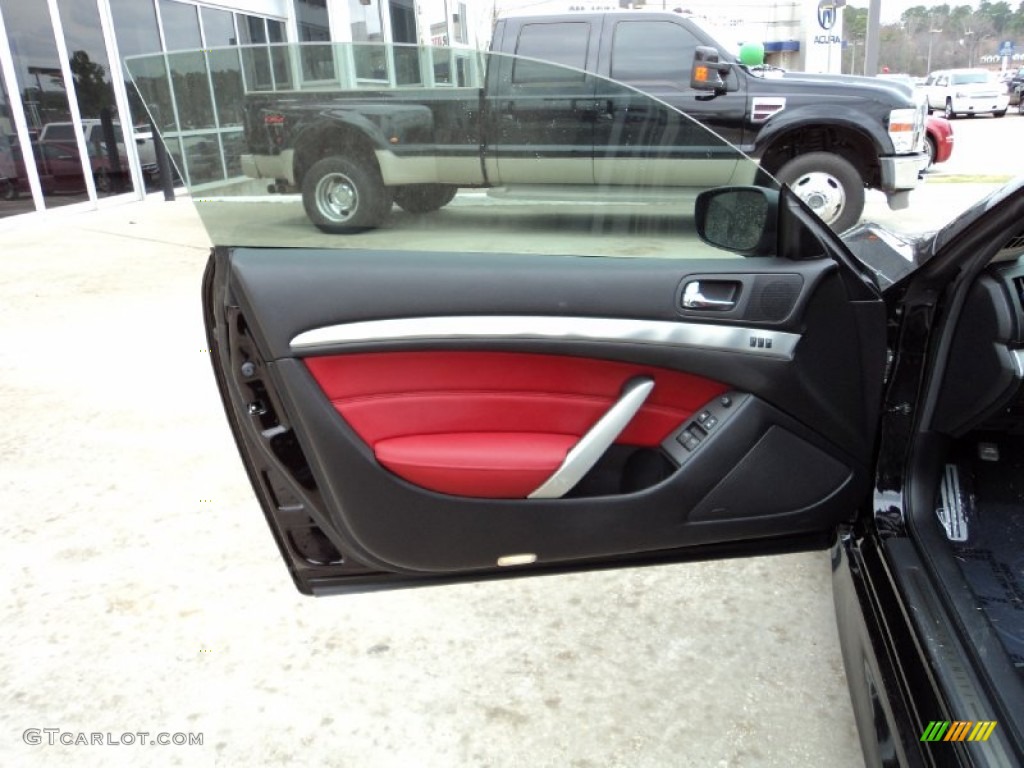 2011 Infiniti G 37 IPL Coupe Monaco Red Door Panel Photo #60471836