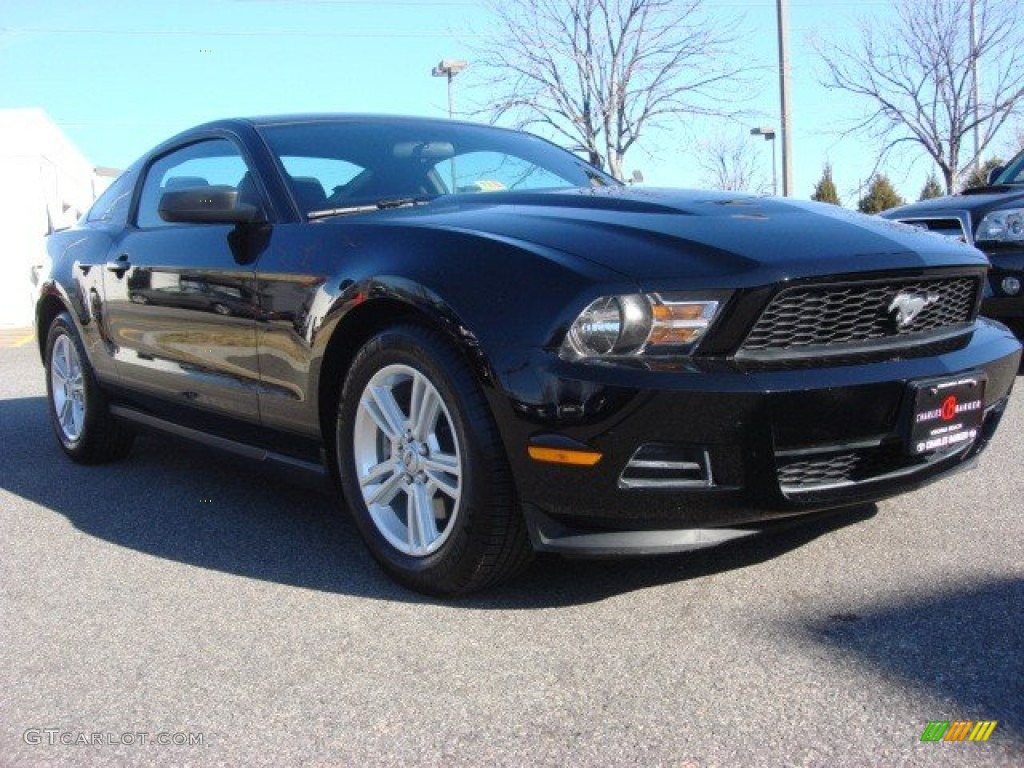 2011 Mustang V6 Coupe - Ebony Black / Charcoal Black photo #1