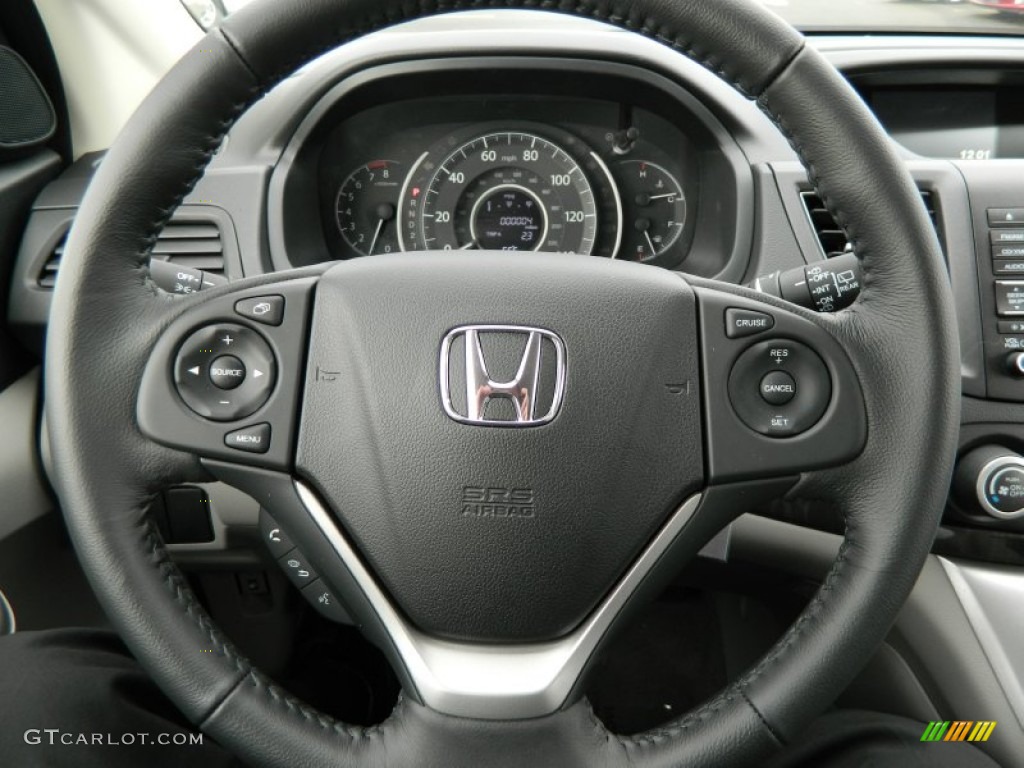 2012 Honda CR-V EX-L Gray Steering Wheel Photo #60472469