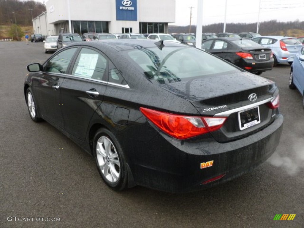 2012 Sonata Limited - Midnight Black / Gray photo #5