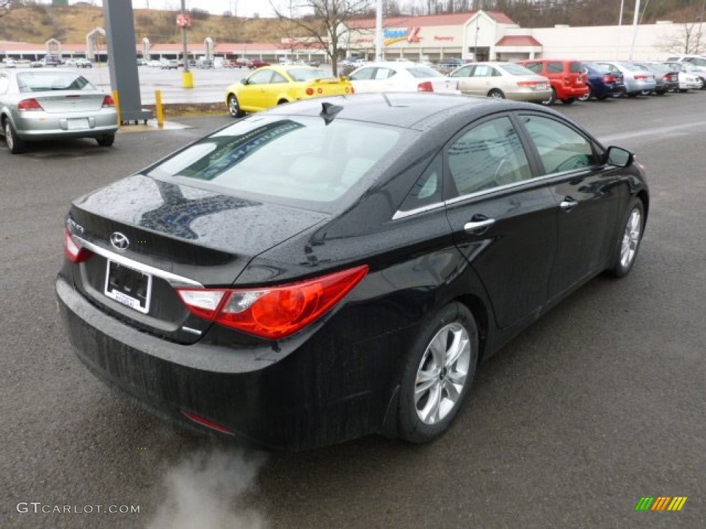 2012 Sonata Limited - Midnight Black / Gray photo #7