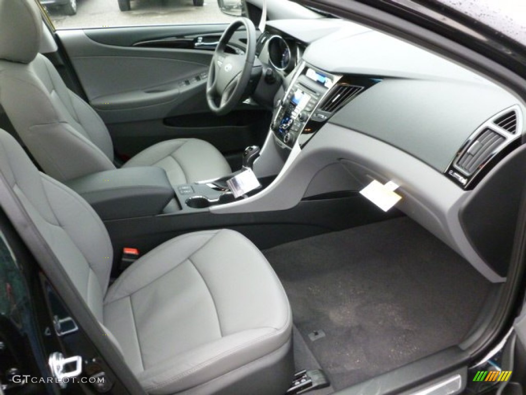 2012 Sonata Limited - Midnight Black / Gray photo #9