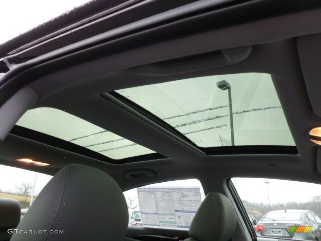 2012 Sonata Limited - Midnight Black / Gray photo #10