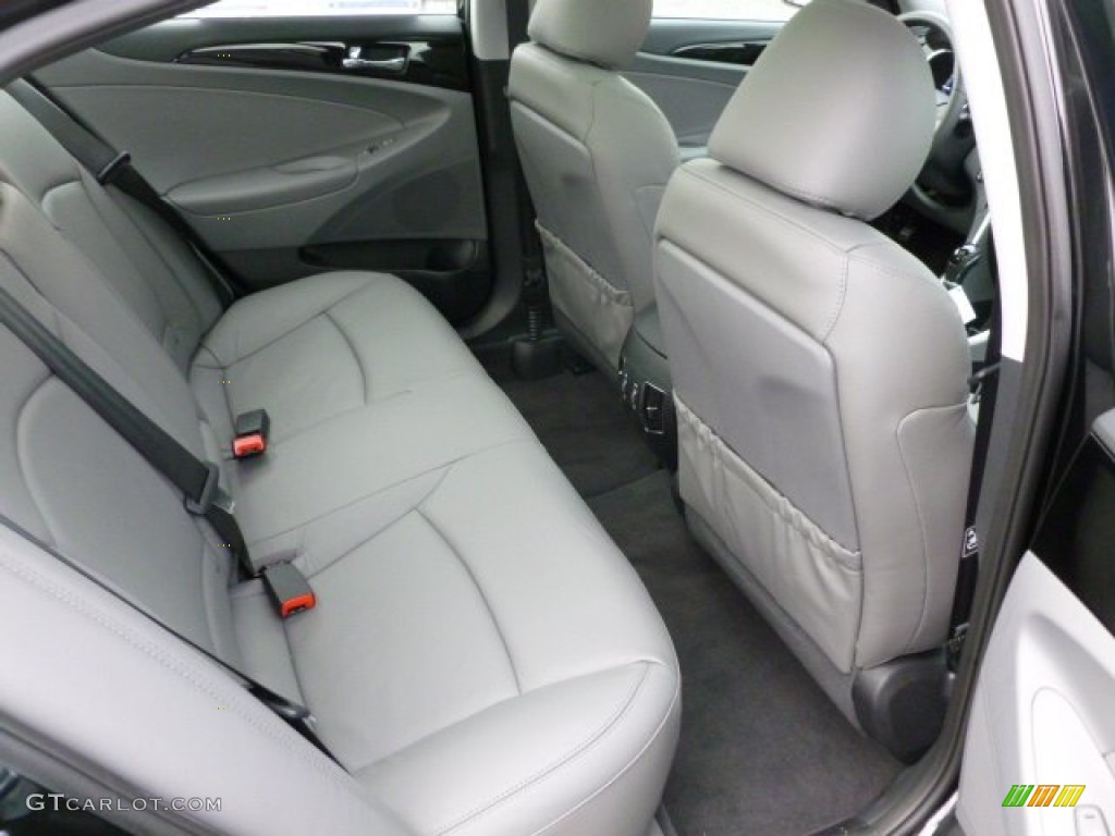 2012 Sonata Limited - Midnight Black / Gray photo #12
