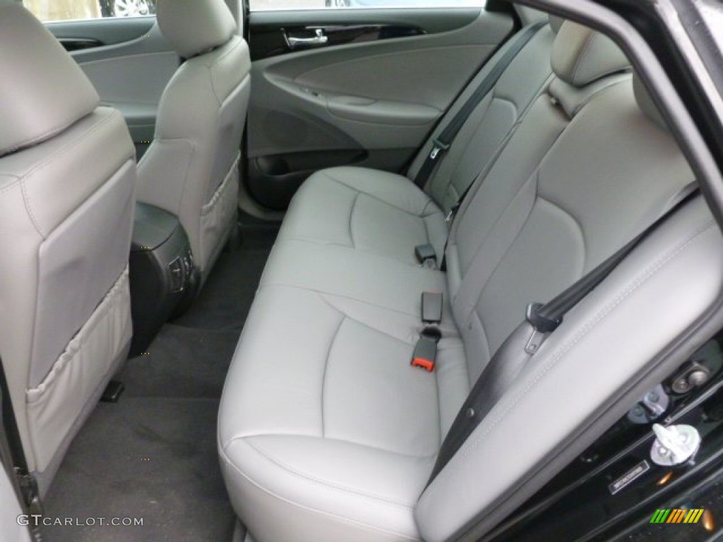 2012 Sonata Limited - Midnight Black / Gray photo #13