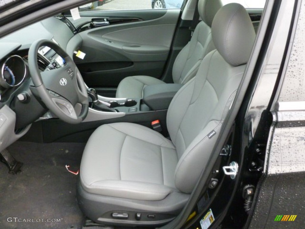 2012 Sonata Limited - Midnight Black / Gray photo #14
