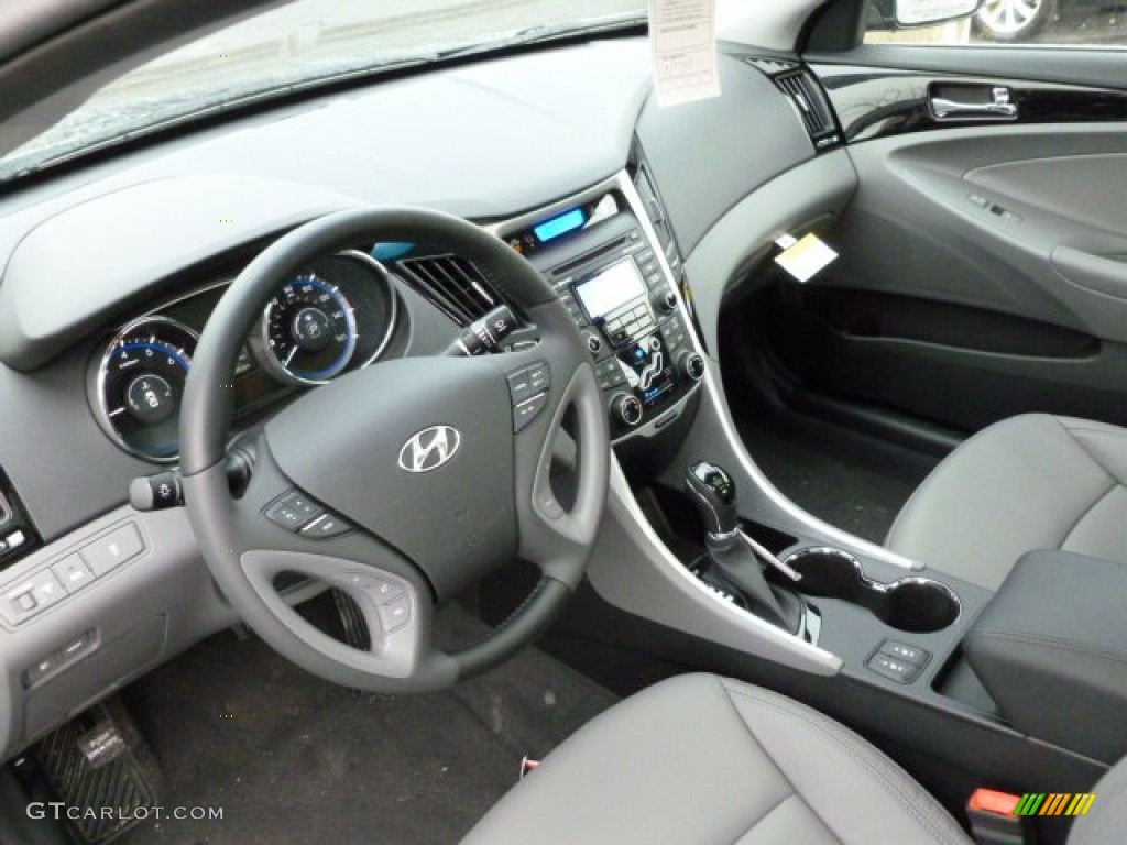 2012 Sonata Limited - Midnight Black / Gray photo #15