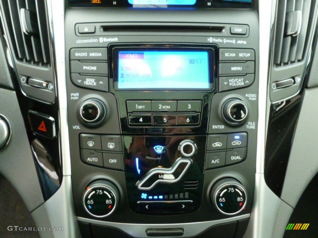 2012 Sonata Limited - Midnight Black / Gray photo #19