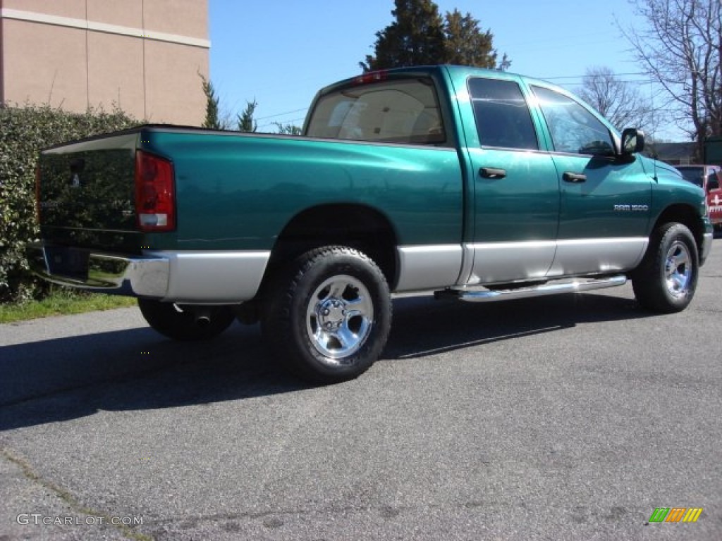 2004 Ram 1500 SLT Quad Cab 4x4 - Timberline Green Pearl Coat / Dark Slate Gray photo #4